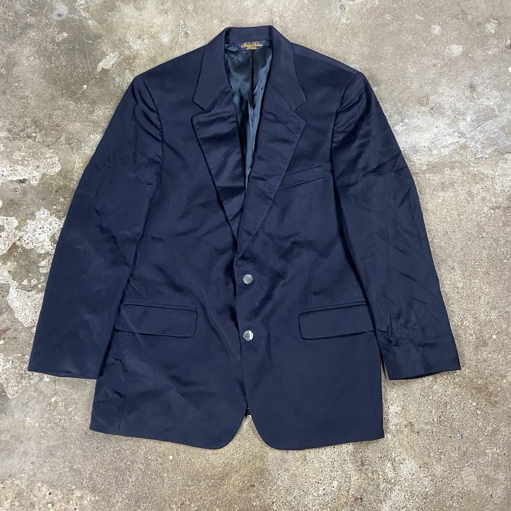 Vintage 90s Brooks Brothers Sport Coat Size 42 Blue 100% Cashmere Jacket